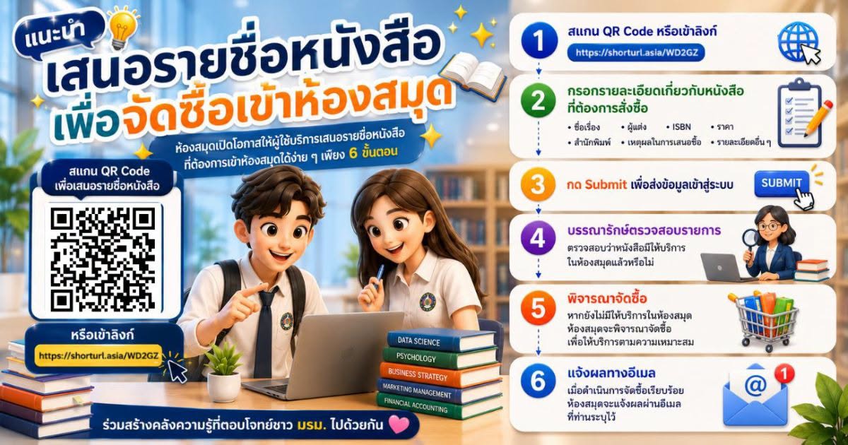 แนะนำหนังสือเข้าห้องสมุด
